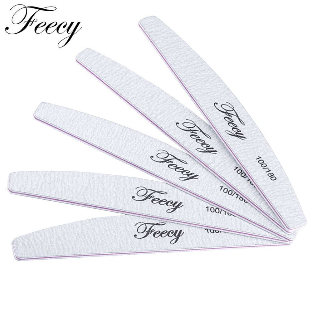 Tampon de Lime à ongles Double face du tampon de Lime à ongles 100/180 tampon de Lime à ongles dans l'outil d'art des ongles