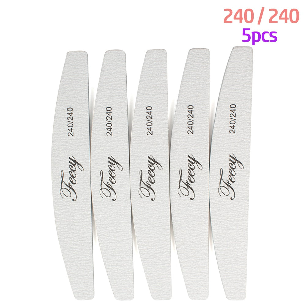 Tampon de Lime à ongles Double face du tampon de Lime à ongles 100/180 tampon de Lime à ongles dans l'outil d'art des ongles