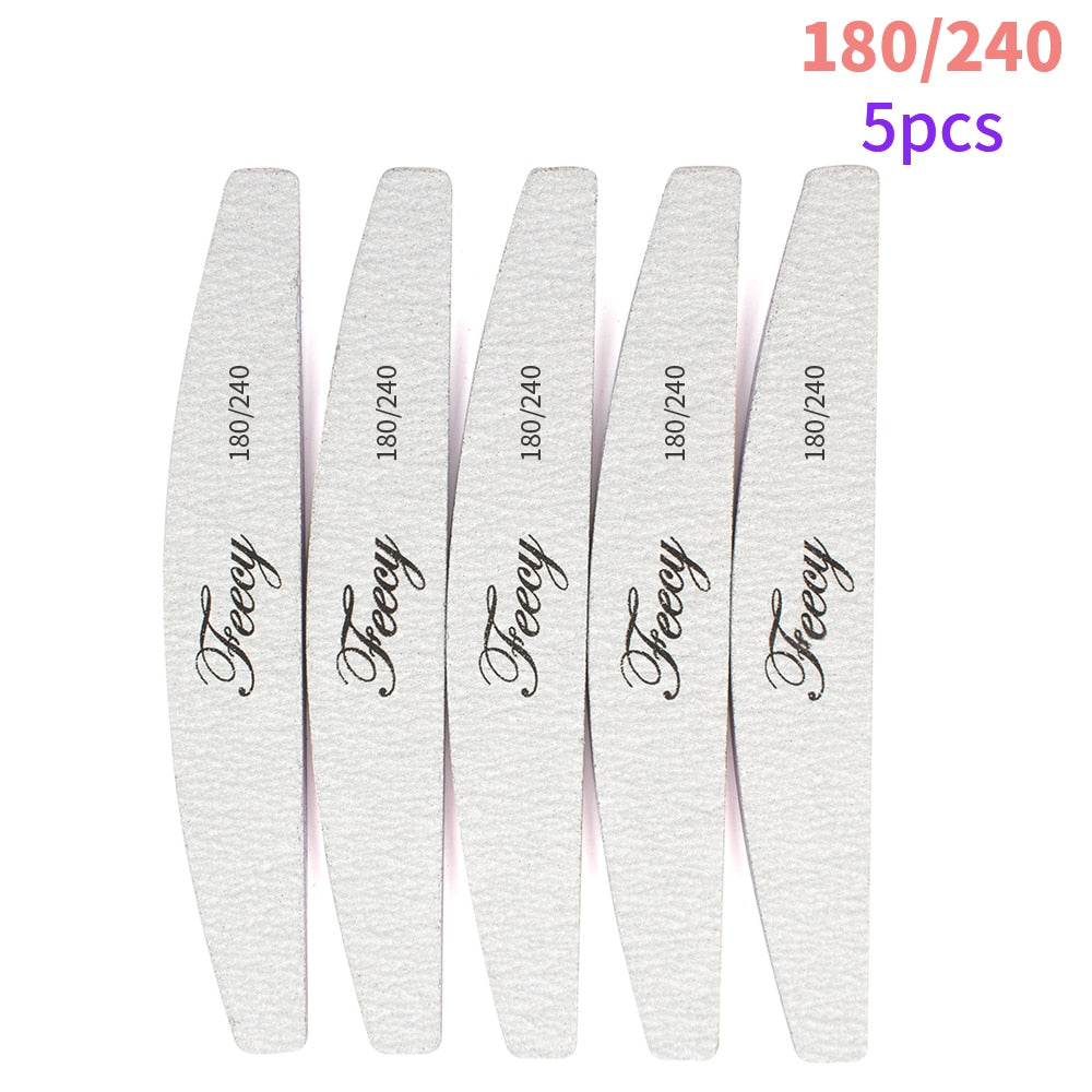 Tampon de Lime à ongles Double face du tampon de Lime à ongles 100/180 tampon de Lime à ongles dans l'outil d'art des ongles