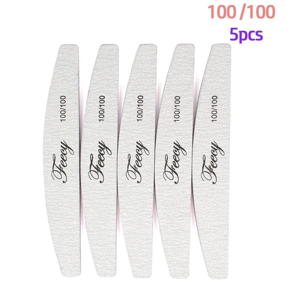 Tampon de Lime à ongles Double face du tampon de Lime à ongles 100/180 tampon de Lime à ongles dans l'outil d'art des ongles