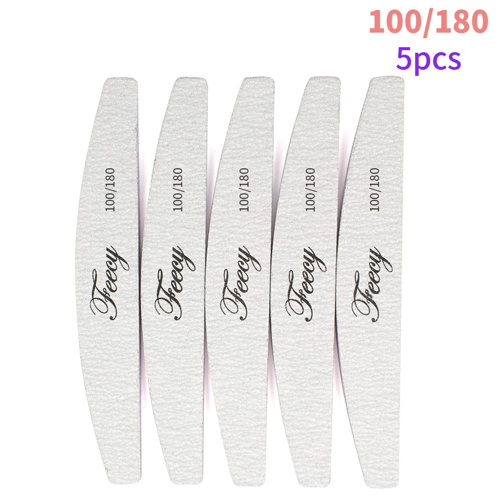Tampon de Lime à ongles Double face du tampon de Lime à ongles 100/180 tampon de Lime à ongles dans l'outil d'art des ongles