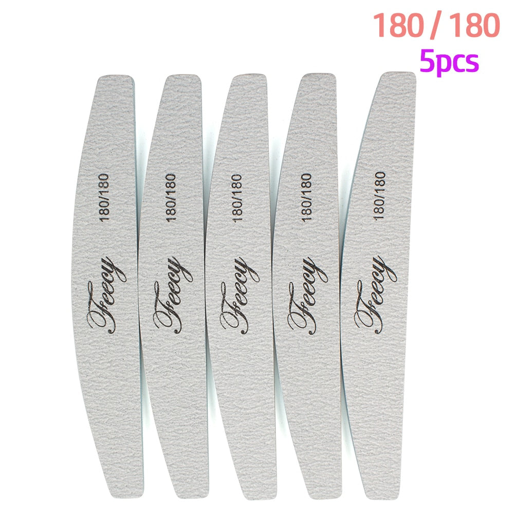 Tampon de Lime à ongles Double face du tampon de Lime à ongles 100/180 tampon de Lime à ongles dans l'outil d'art des ongles