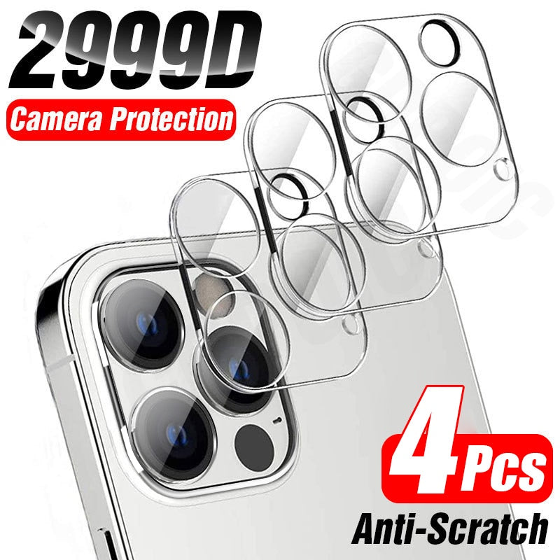 4Pcs Camera Lens Glass Protector For iPhone 11 12 13 14 Pro Max Mini Tempered Glass iPhone 6 7 8 Plus XS MAX XR Camera Protector