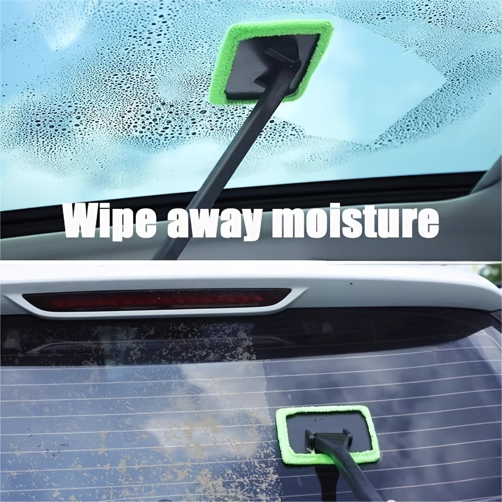 [Car Window Cleaning Brush Kit] Car Window Cleaning Brush Kit Windshield Cleaning Tool Interior Auto Glass Rain Scraper Long Handle Car Accessories