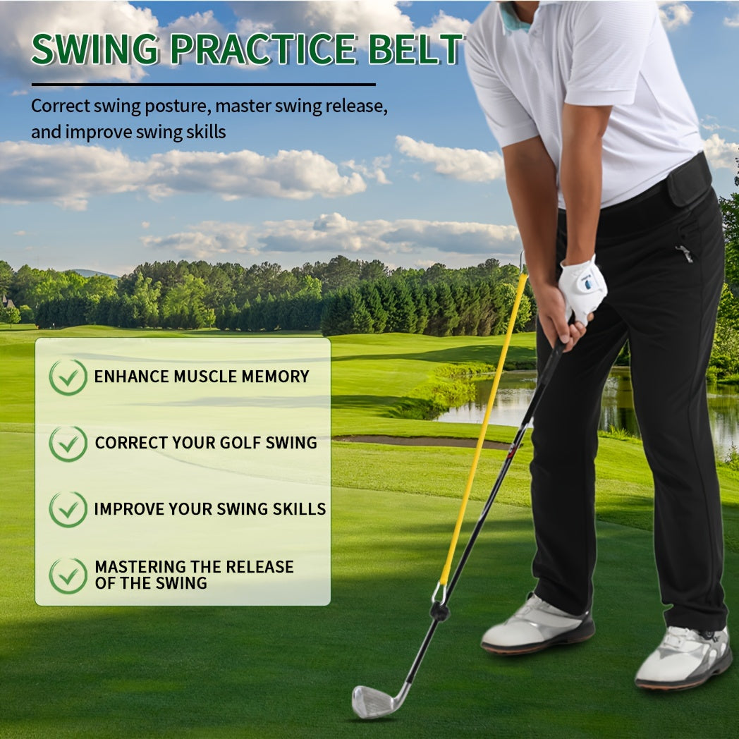 Caiton Golf Swing Tension Belt Band, Golf Swing Trainer, Strength Trainer for Correcting Action and Golf Club Technique. Golf Accessories, Golf Supplies for Improving Swing Strength, Control, and Accuracy.