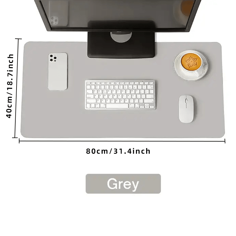 1pc Large Size PU Leather Office Desk Protector Mat Waterproof Mouse Pad Desktop Keyboard Desk Pad Gaming Mousepad PC Accessories