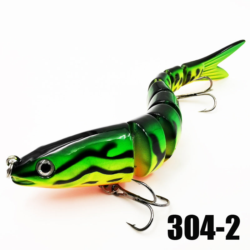 Multi-Jointed Swimbait Crank Bait - Slow Sinking Bionic Artificial Bait for Freshwater and Saltwater Trout and Bass Fishing - 10g/13.5cm - Includes Fishing Accessories