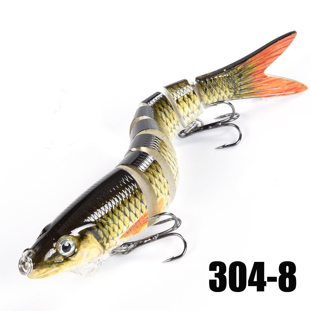 Multi-Jointed Swimbait Crank Bait - Slow Sinking Bionic Artificial Bait for Freshwater and Saltwater Trout and Bass Fishing - 10g/13.5cm - Includes Fishing Accessories