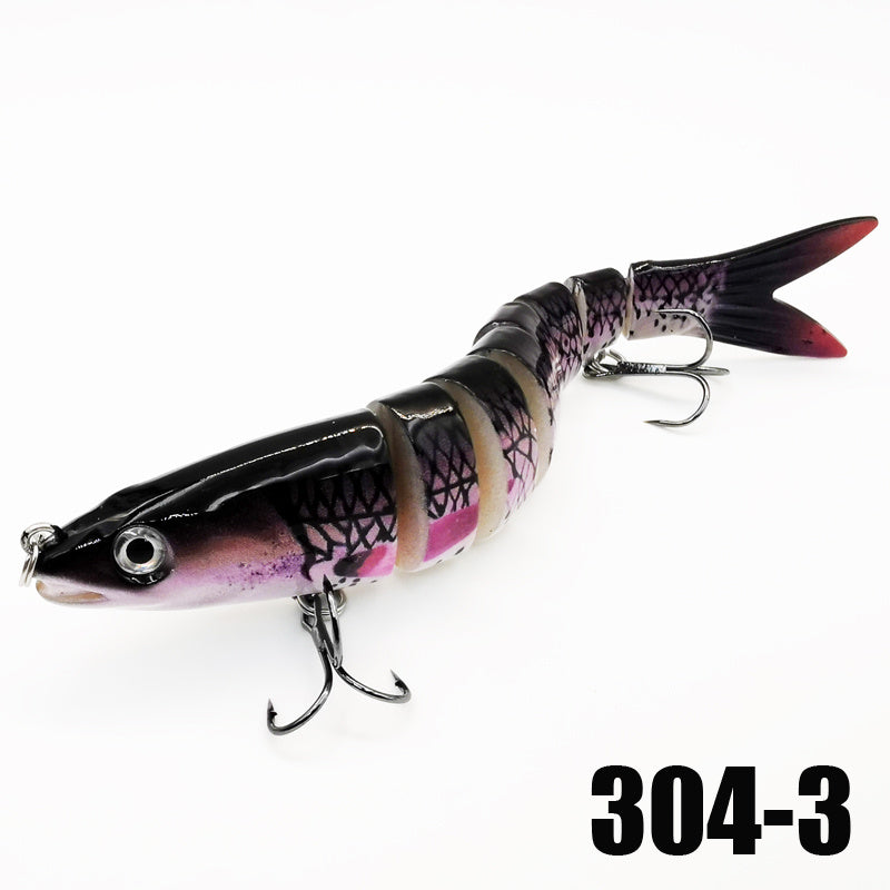 Multi-Jointed Swimbait Crank Bait - Slow Sinking Bionic Artificial Bait for Freshwater and Saltwater Trout and Bass Fishing - 10g/13.5cm - Includes Fishing Accessories
