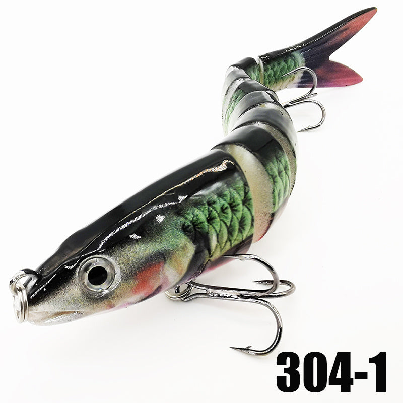 Multi-Jointed Swimbait Crank Bait - Slow Sinking Bionic Artificial Bait for Freshwater and Saltwater Trout and Bass Fishing - 10g/13.5cm - Includes Fishing Accessories