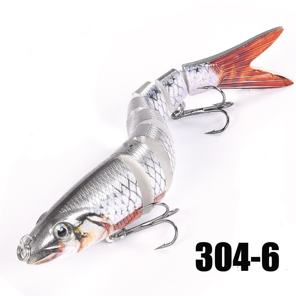 Multi-Jointed Swimbait Crank Bait - Slow Sinking Bionic Artificial Bait for Freshwater and Saltwater Trout and Bass Fishing - 10g/13.5cm - Includes Fishing Accessories
