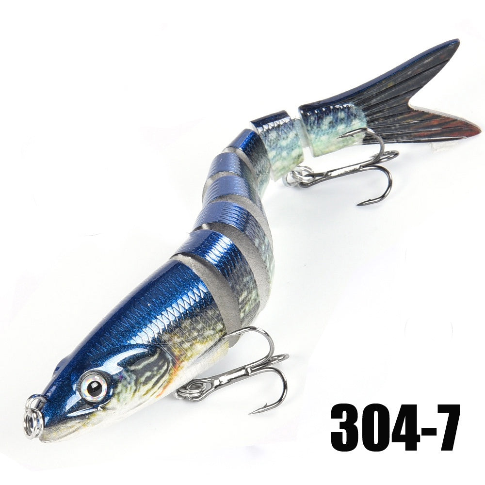 Multi-Jointed Swimbait Crank Bait - Slow Sinking Bionic Artificial Bait for Freshwater and Saltwater Trout and Bass Fishing - 10g/13.5cm - Includes Fishing Accessories