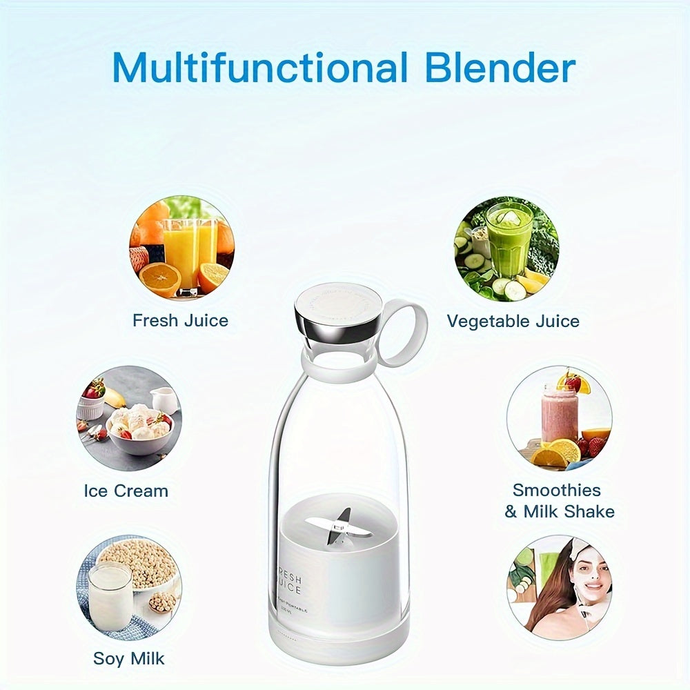 Portable Electric Wireless Mini Fruit Blender Juicer , 350ML , Perfect for On-the Go!