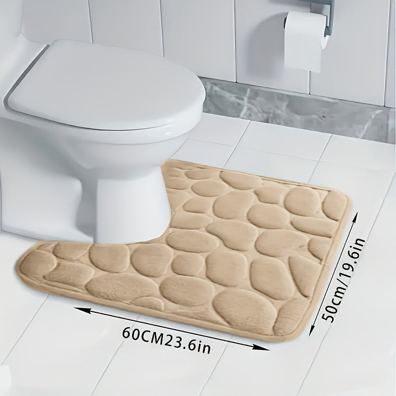 1pc Super Absorbent Memory Foam Bathroom Mat, Soft And Comfortable Floor Mat, Non-Slip Foot Mat, Machine Washable Floor Rug, Easy To Dry, Bathroom Decorations, kitchen Area Rugs, Laundry, bedrooom, shower, indoor mat, Bathroo