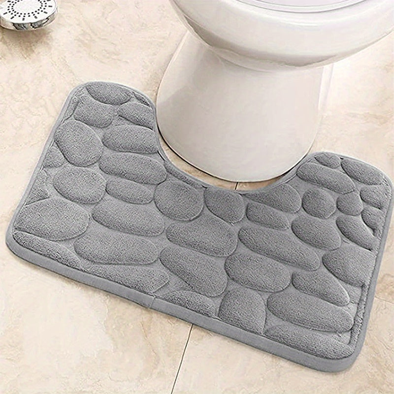 1pc Super Absorbent Memory Foam Bathroom Mat, Soft And Comfortable Floor Mat, Non-Slip Foot Mat, Machine Washable Floor Rug, Easy To Dry, Bathroom Decorations, kitchen Area Rugs, Laundry, bedrooom, shower, indoor mat, Bathroo