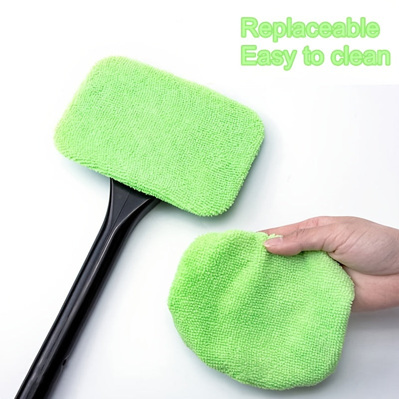 [Car Window Cleaning Brush Kit] Car Window Cleaning Brush Kit Windshield Cleaning Tool Interior Auto Glass Rain Scraper Long Handle Car Accessories