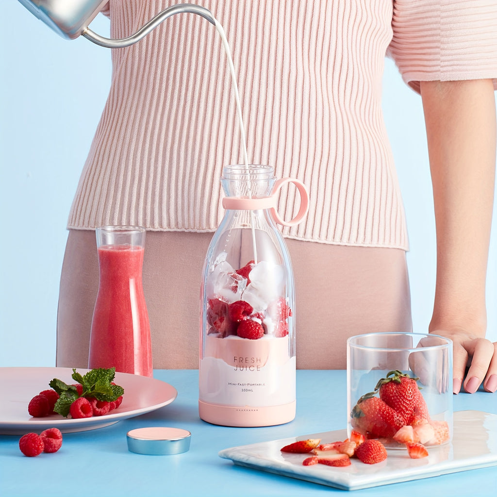 Portable Electric Wireless Mini Fruit Blender Juicer , 350ML , Perfect for On-the Go!