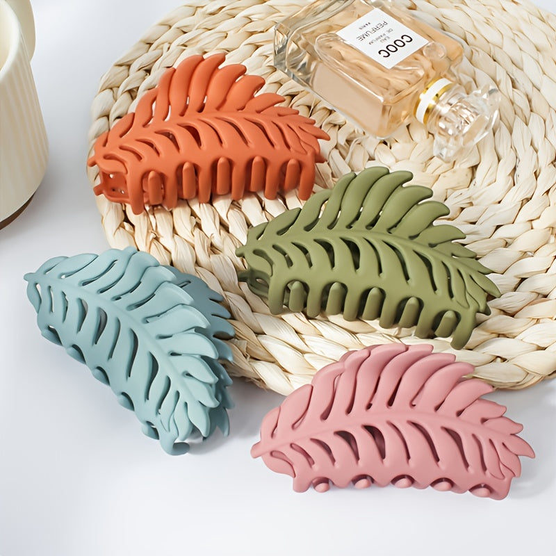 [Large Leaf Hair Claw Clip] Fall Autumn Hair Clips, Large Hair Claw, Leaf, Hair Clip, Large Hair Claw Clip, Hair Claw, Hair Clip, Claw Clip, Hair Clip For Women