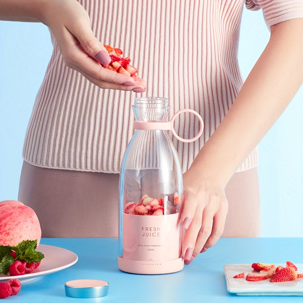 Portable Electric Wireless Mini Fruit Blender Juicer , 350ML , Perfect for On-the Go!