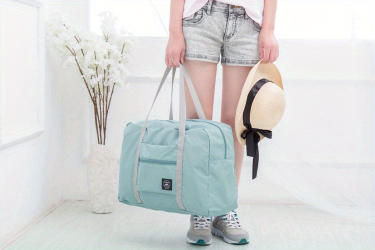 1pc Foldable Travel Duffel Bag, Waterproof Carry On Luggage Bag, Handbag Sports Gym Bag, Lightweight Travel Luggage Bag For Sports, Gym, Vacation Bedroom Accessories