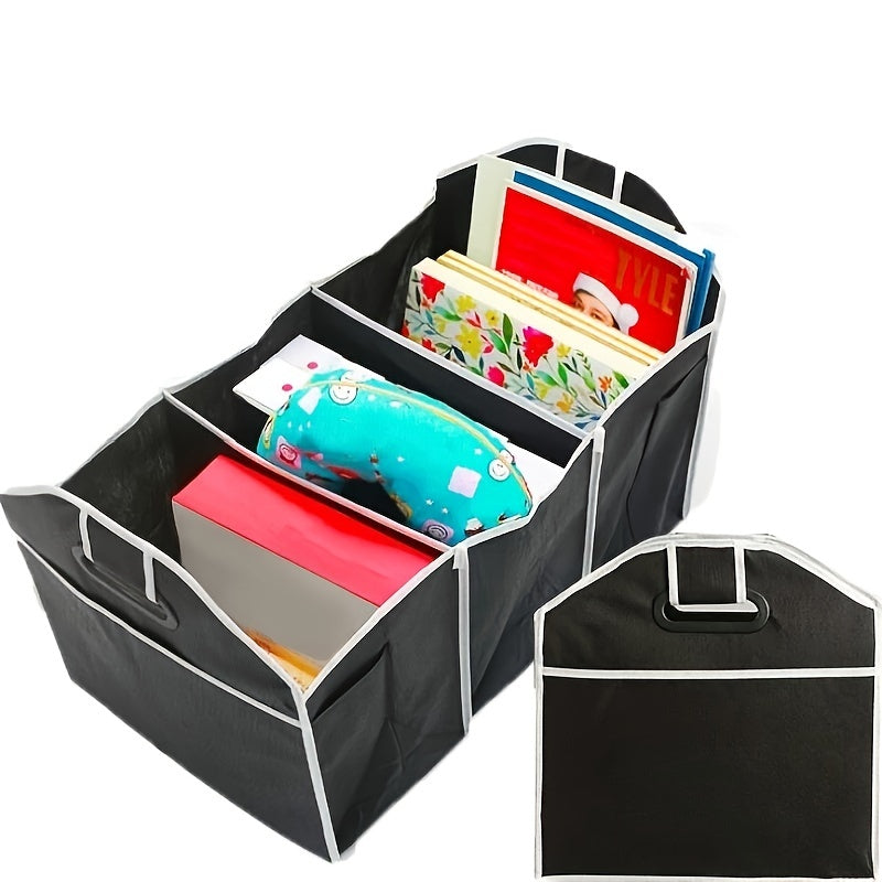 Car Trunk Cargo Storage Bag, Foldable Black Storage Box For Car And Trunk