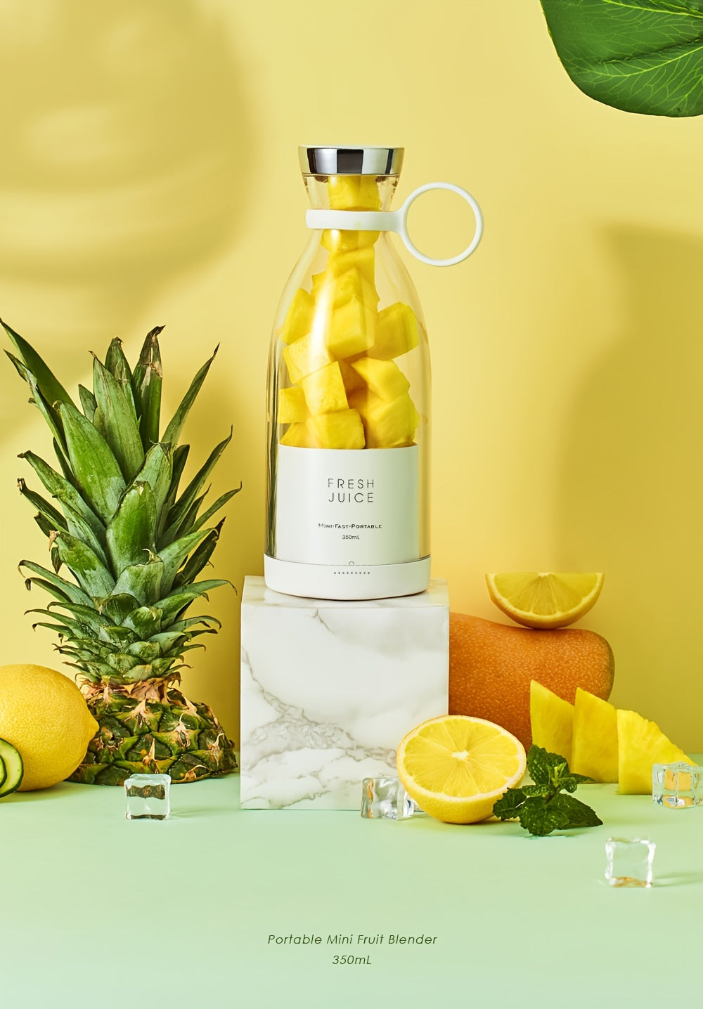 Portable Electric Wireless Mini Fruit Blender Juicer , 350ML , Perfect for On-the Go!