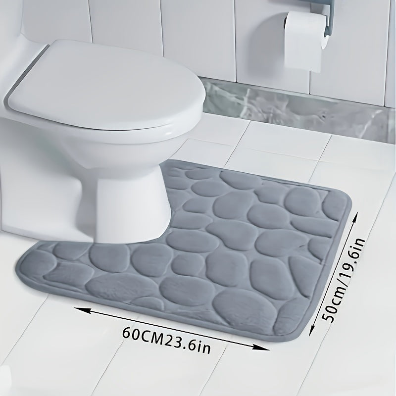 1pc Super Absorbent Memory Foam Bathroom Mat, Soft And Comfortable Floor Mat, Non-Slip Foot Mat, Machine Washable Floor Rug, Easy To Dry, Bathroom Decorations, kitchen Area Rugs, Laundry, bedrooom, shower, indoor mat, Bathroo