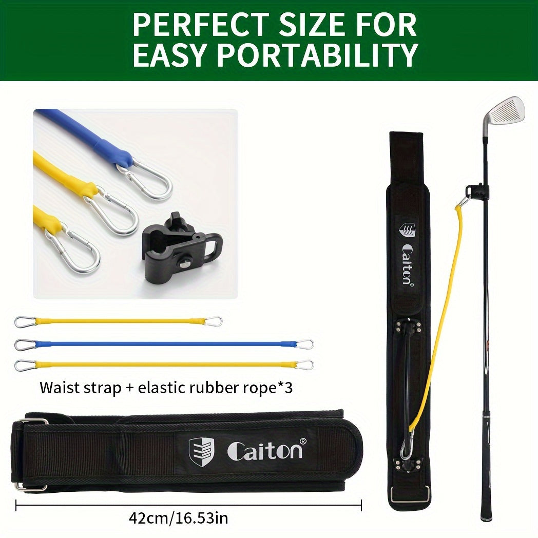 Caiton Golf Swing Tension Belt Band, Golf Swing Trainer, Strength Trainer for Correcting Action and Golf Club Technique. Golf Accessories, Golf Supplies for Improving Swing Strength, Control, and Accuracy.