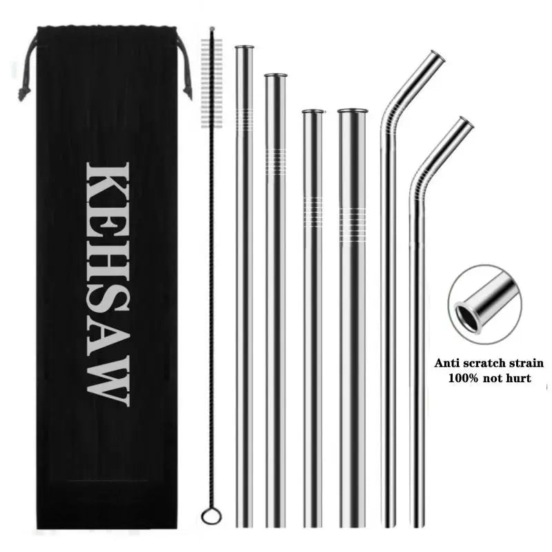 Utility Model Patent-tt*Tongue Anti-Scratch Feature Reusable Stainless Straws for KEHSAW 66*Stainless Steel Tumbler- BOGOF