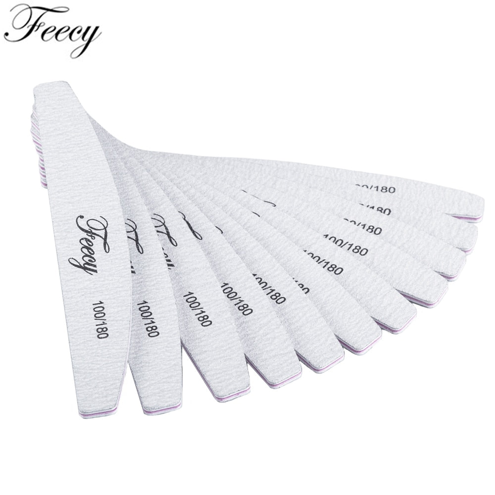 Tampon de Lime à ongles Double face du tampon de Lime à ongles 100/180 tampon de Lime à ongles dans l'outil d'art des ongles