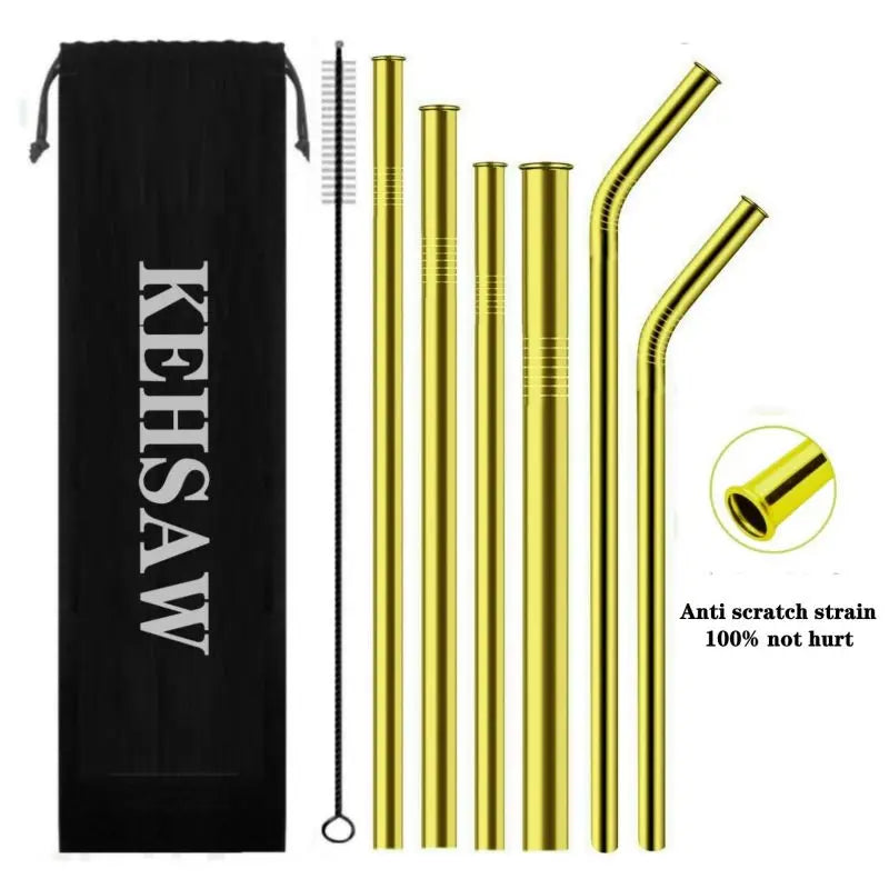 Utility Model Patent-tt*Tongue Anti-Scratch Feature Reusable Stainless Straws for KEHSAW 66*Stainless Steel Tumbler- BOGOF