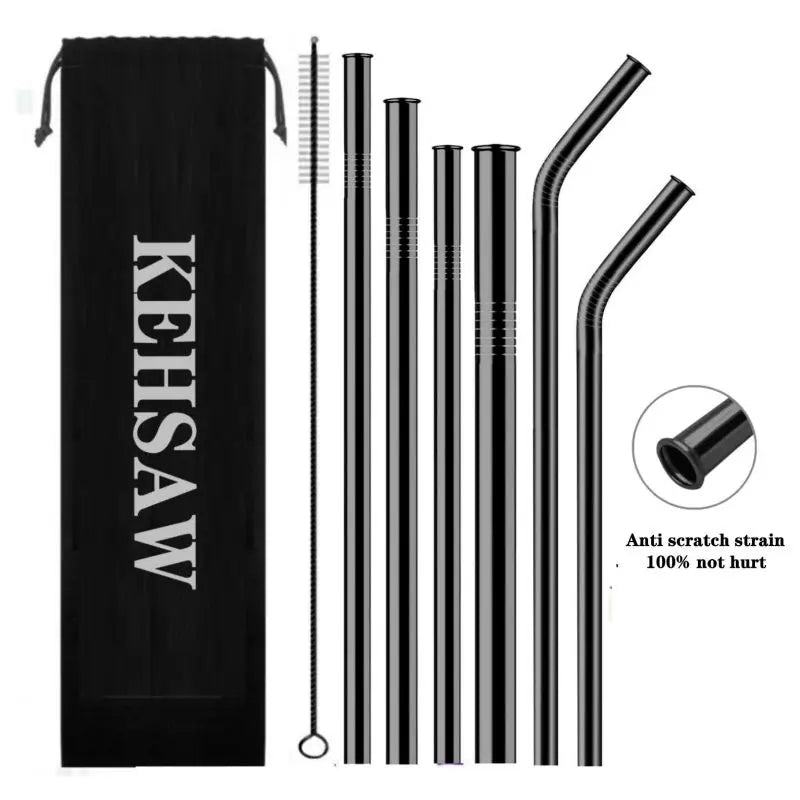 Utility Model Patent-tt*Tongue Anti-Scratch Feature Reusable Stainless Straws for KEHSAW 66*Stainless Steel Tumbler- BOGOF
