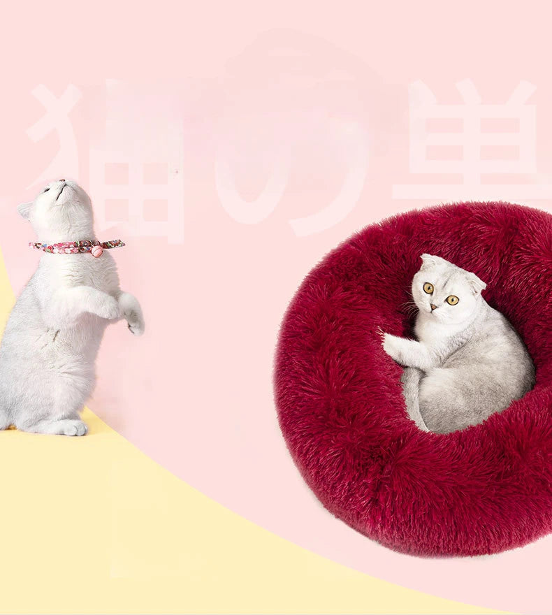 Winter New Pet Bed Comfortable Donut Cuddler Round Dog Kennel Ultra Soft Washable Dog and Cat Cushion Bed Warm Sofa Hot Sell