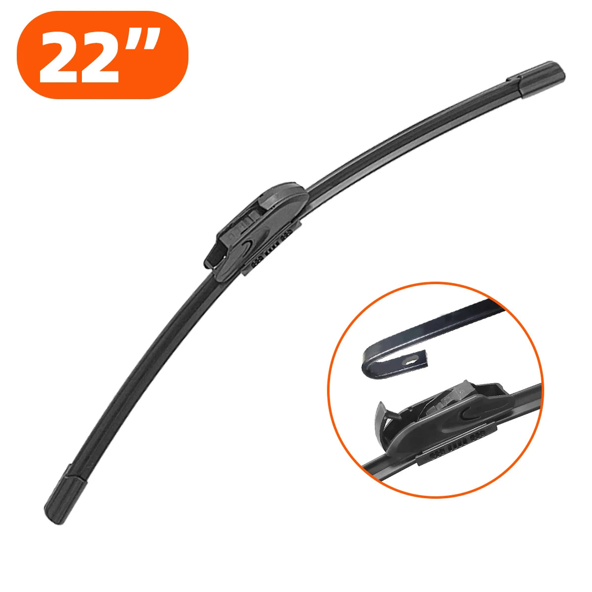 13"-28" Upgrade the universal J/U-shaped hook frameless wiper with high-quality rubber sheet for car windshield wipers
