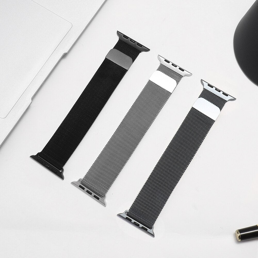 Milanese Loop Strap For Apple watch Band ultra 49mm 44mm 45mm 41mm 40mm 42mm 38mm 45 mm correa bracelet iWatch series 8 7 6 se 5