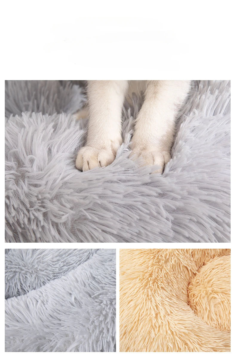 Winter New Pet Bed Comfortable Donut Cuddler Round Dog Kennel Ultra Soft Washable Dog and Cat Cushion Bed Warm Sofa Hot Sell