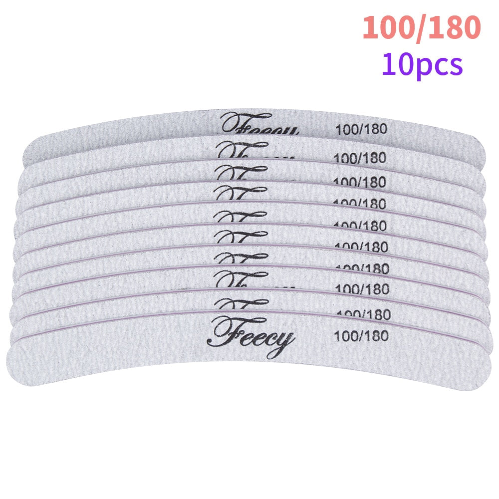 Tampon de Lime à ongles Double face du tampon de Lime à ongles 100/180 tampon de Lime à ongles dans l'outil d'art des ongles