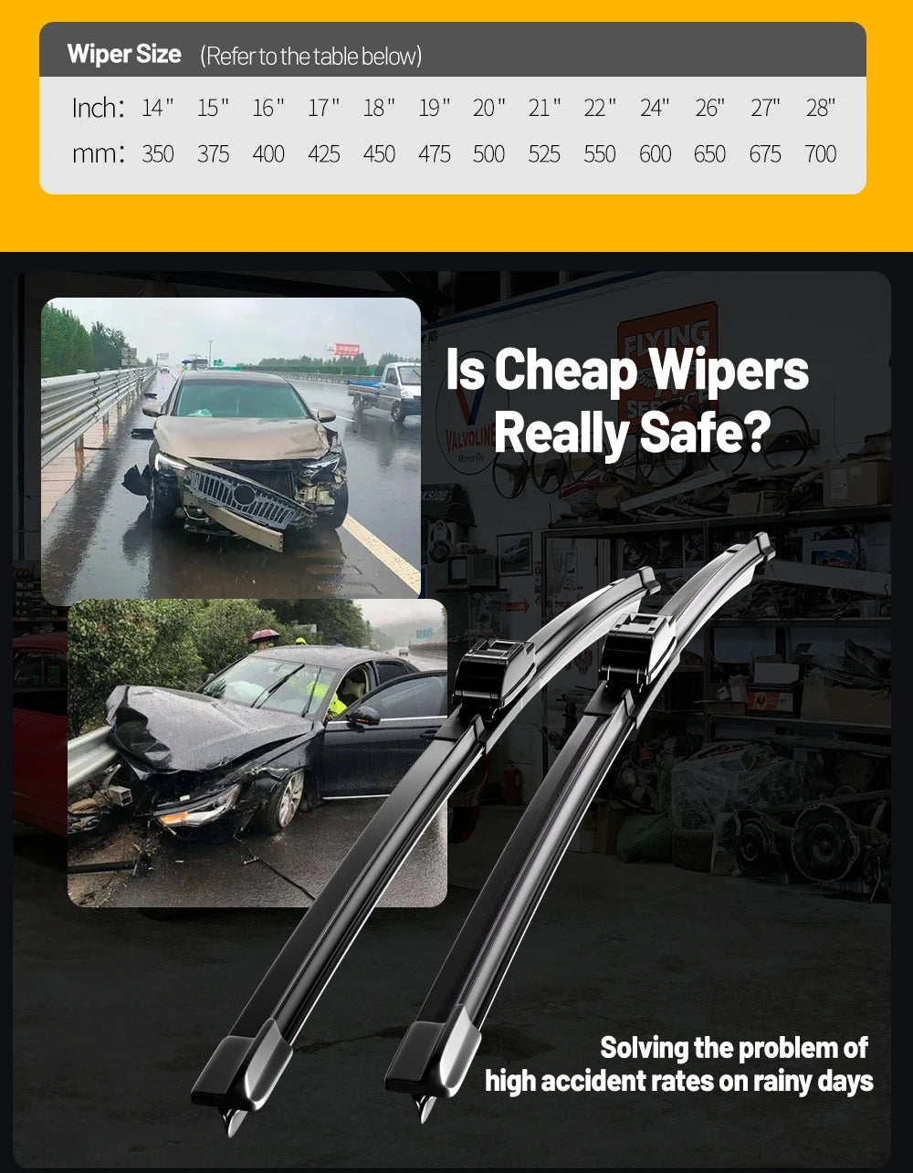 Front Windshield Wiper Blade For Fiat Ducato III MK3 Peugeot Boxer Manager Citroen Relay Jumper Opel Vauxhall Movano 2007 - 2023