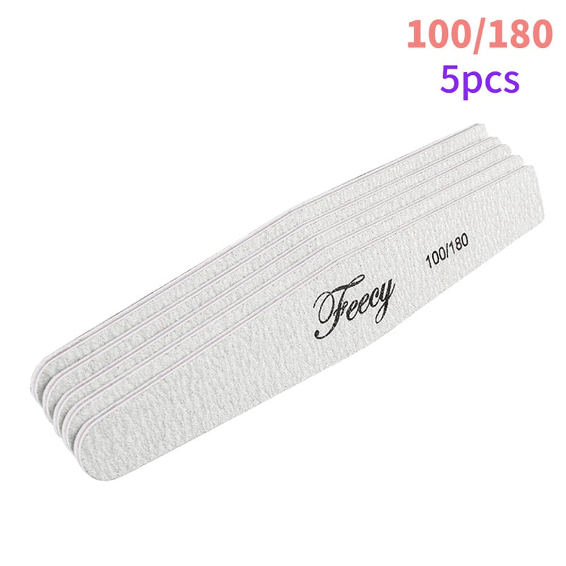 Tampon de Lime à ongles Double face du tampon de Lime à ongles 100/180 tampon de Lime à ongles dans l'outil d'art des ongles