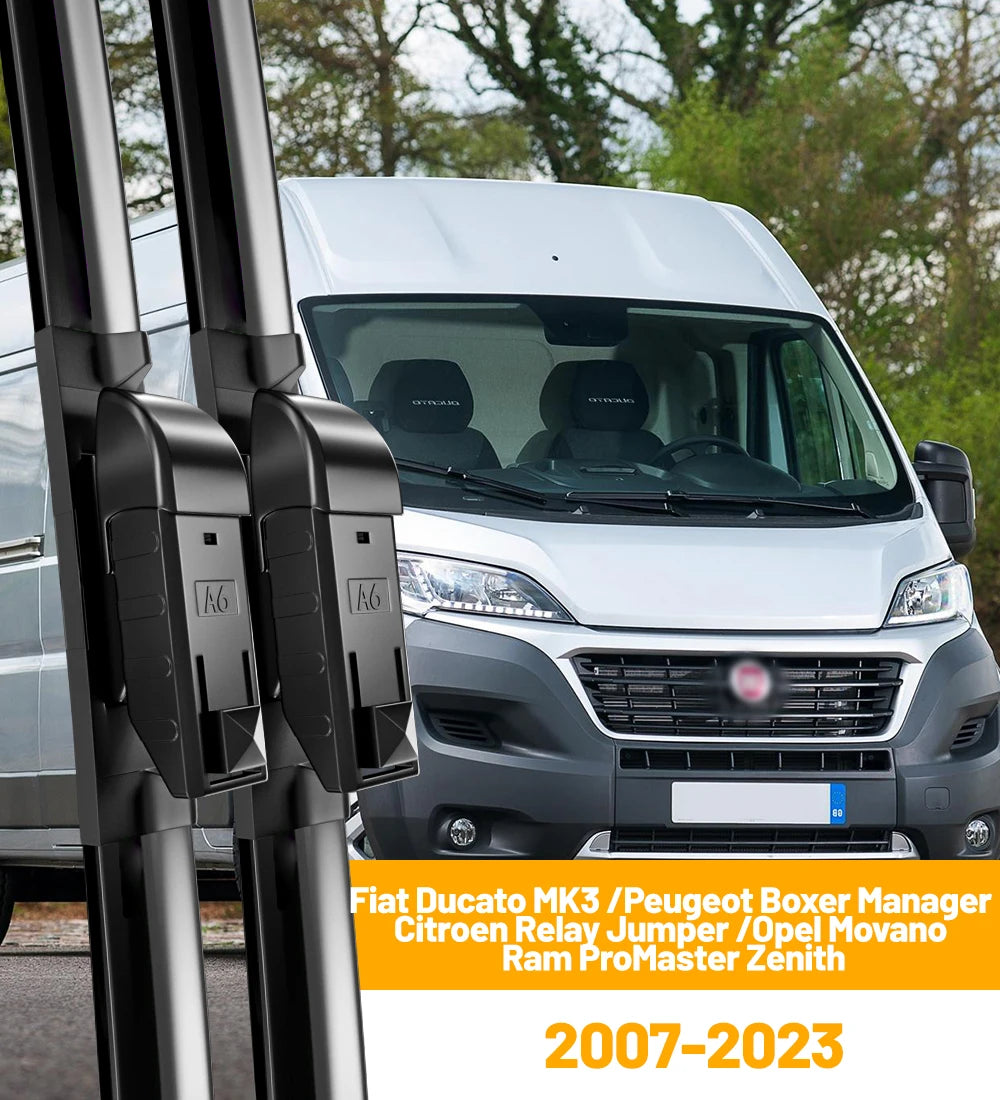 Front Windshield Wiper Blade For Fiat Ducato III MK3 Peugeot Boxer Manager Citroen Relay Jumper Opel Vauxhall Movano 2007 - 2023
