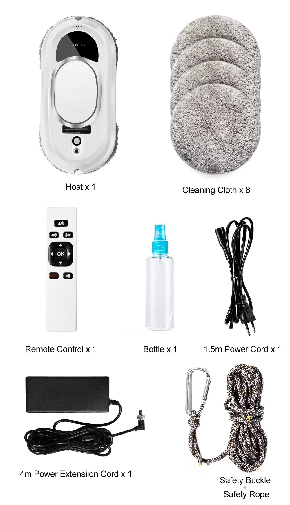 CHOVERY Robot Window Cleaner Window Cleaning Robot Smart Home  Robot Vacuum CleanerRemote Control Glass Cleaning Robots