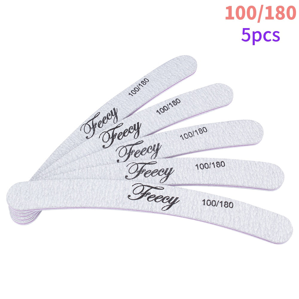 Tampon de Lime à ongles Double face du tampon de Lime à ongles 100/180 tampon de Lime à ongles dans l'outil d'art des ongles