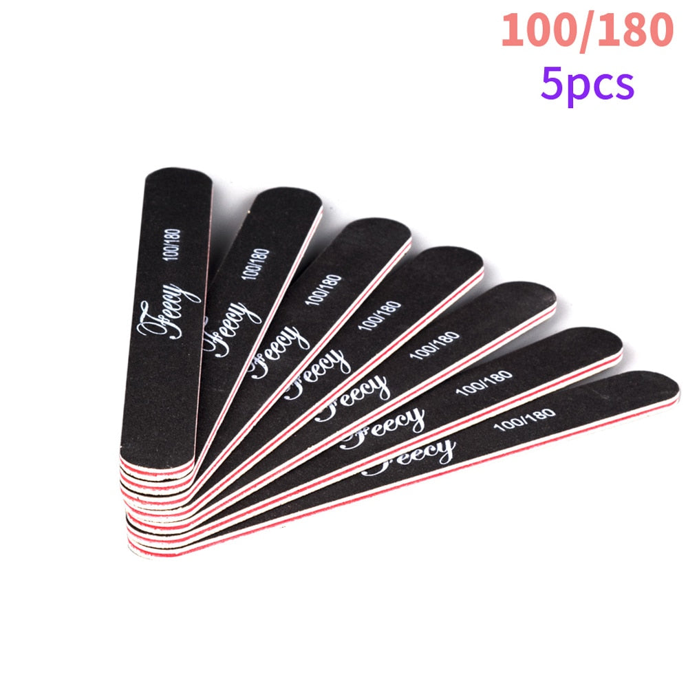 Tampon de Lime à ongles Double face du tampon de Lime à ongles 100/180 tampon de Lime à ongles dans l'outil d'art des ongles