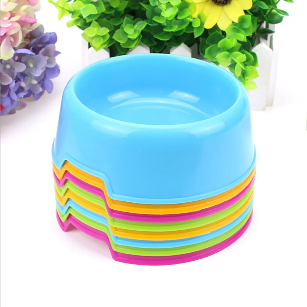Safety Cute Multi-Purpose Random Color Plastic Dog Bowls Feeding Water Food Cat Bowl Food Bowl Pet Food Bowl