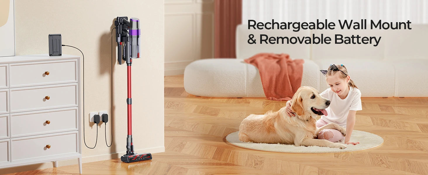 LARESAR V8 48Kpa 500W Cordless Vacuum Cleaner Elite 8 Car 60 Mins Home Appliance Wireless Removable Battery NEW Brushless motor