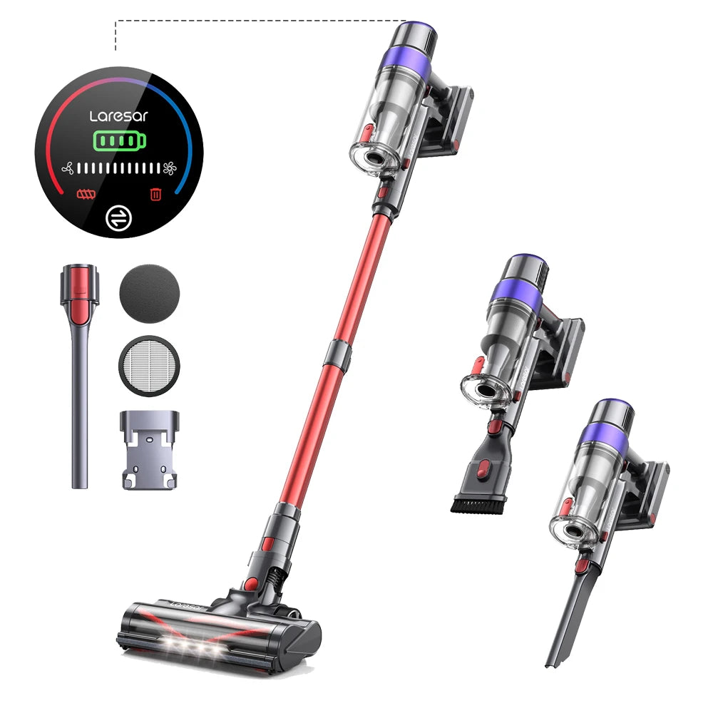 LARESAR V8 48Kpa 500W Cordless Vacuum Cleaner Elite 8 Car 60 Mins Home Appliance Wireless Removable Battery NEW Brushless motor