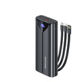 QOOVI 30000mah Power Bank 22.5W Fast Charging Built-in Cable External Large Battery Portable Charger For iPhone Samsung Xiaomi
