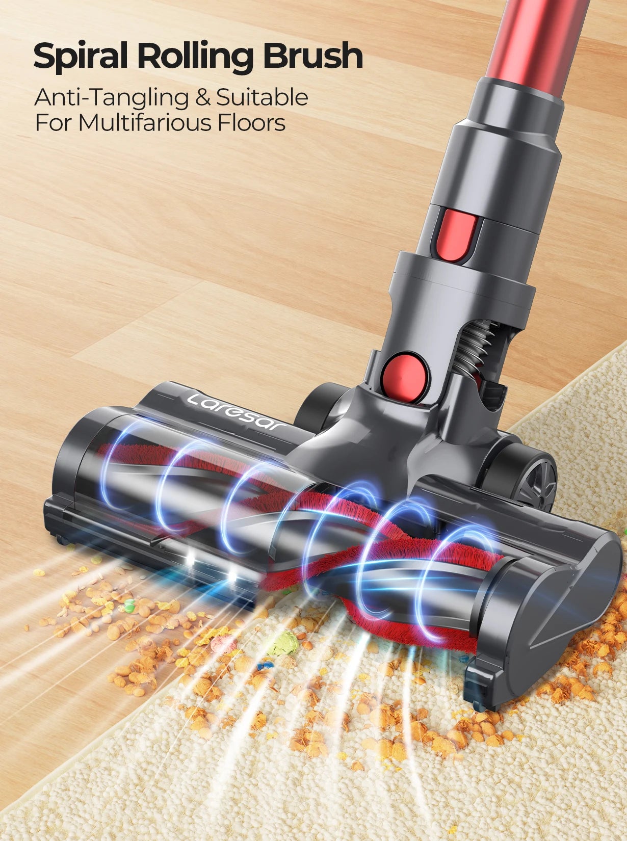 LARESAR V8 48Kpa 500W Cordless Vacuum Cleaner Elite 8 Car 60 Mins Home Appliance Wireless Removable Battery NEW Brushless motor