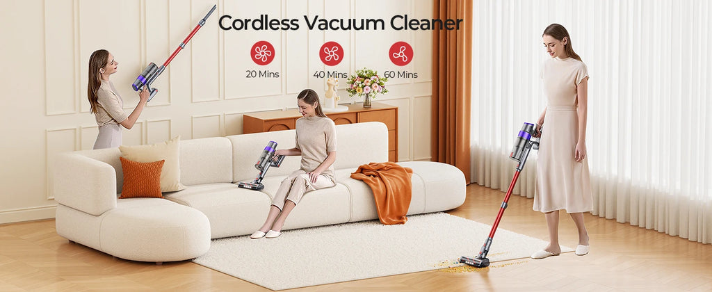 LARESAR V8 48Kpa 500W Cordless Vacuum Cleaner Elite 8 Car 60 Mins Home Appliance Wireless Removable Battery NEW Brushless motor