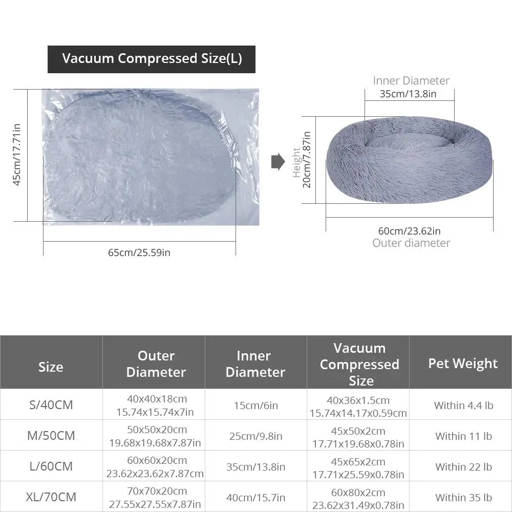 Winter New Pet Bed Comfortable Donut Cuddler Round Dog Kennel Ultra Soft Washable Dog and Cat Cushion Bed Warm Sofa Hot Sell